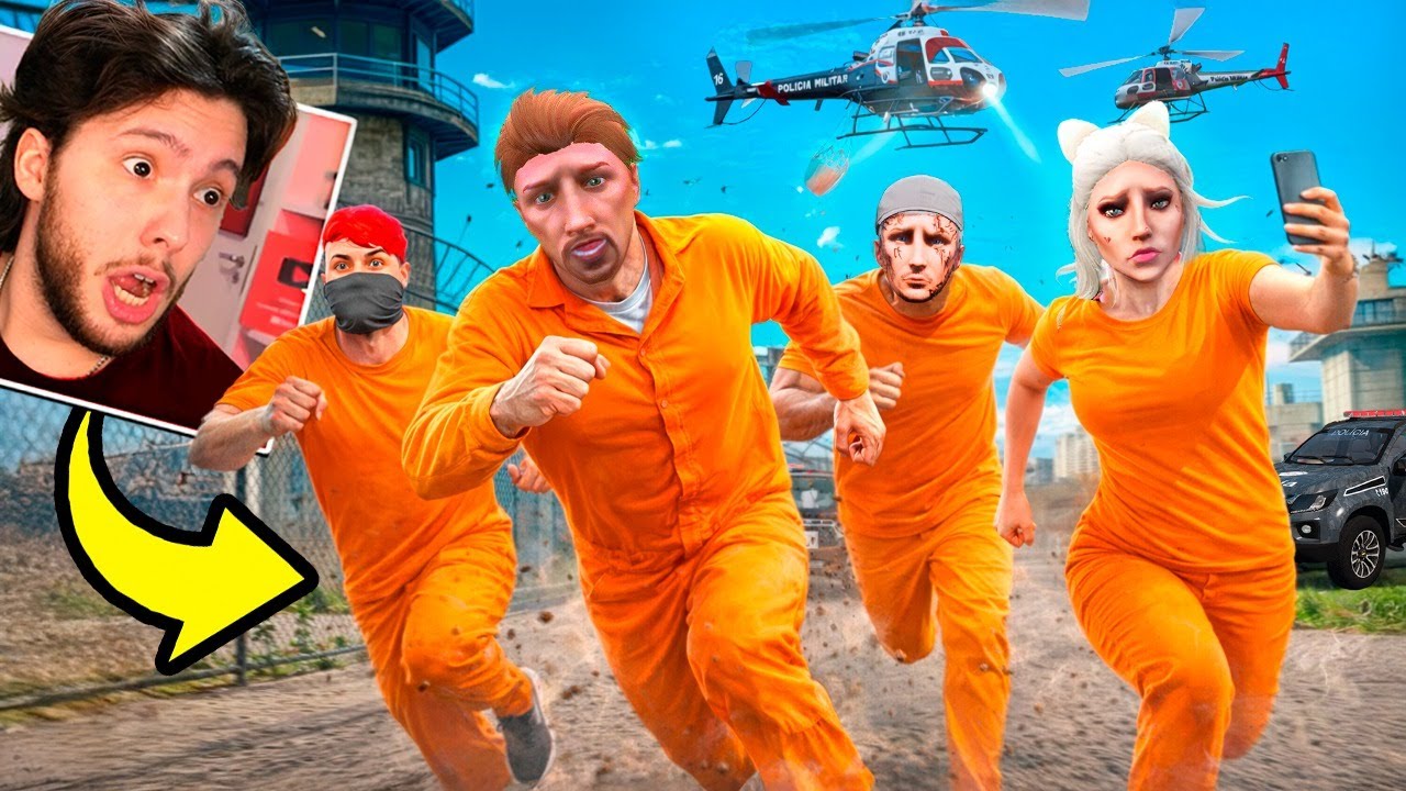 Fugindo da Prisão com o Morro no GTA 5 RP!!