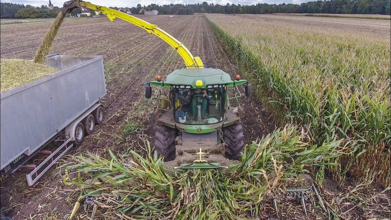 Action beim ersten Schnitt - John Deere 8600i unterwegs in der Nordeifel | 4K | Grabofarming