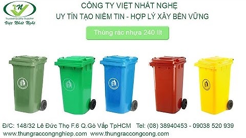 Thùng rác 240L - Thùng rác nhựa HDPE tại Tphcm, Bình Dương, Đồng Nai