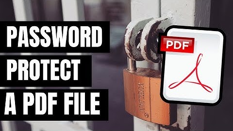 How To Password Protect PDF File | Password Protect PDF For FREE Without Software (Quick & Easy)