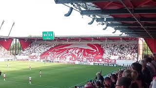 SSV Jahn Regensburg - 1.FC Magdeburg 1:2; 14.08.2023; Choreo, Intro beide Seiten