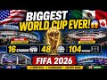 🔥 BIGGEST WORLD CUP EVER! 🌍16 Stadiums, 48 Teams,104 matches, 2026 FIFA Explained||#WorldCupStadiums