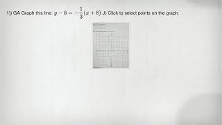 1 Ga Graph This Line Y-6-13X8 J Click To Select Points On The Graph.