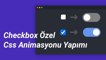 Checkbox Özel Css Animasyonu Yapımı (Switch - Toggle) | Javascript Yok