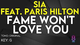 Sia Feat. Paris Hilton - Fame Won't Love You - Karaoke Instrumental