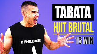  Rutina TABATA 15 MINUTOS para ADELGAZAR RÁPIDO  *BESTIAL* HIIT INTENSO QUEMA GRASA (En CASA)