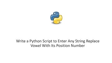 Write a Python Script to Enter Any String Replace Vowel With Its Position Number