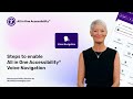 Steps to enable All in One Accessibility® Voice Navigation