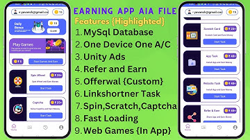 Earning App Aia File | Latest Earning App | Niotron Earning App Aia File with MySql Database