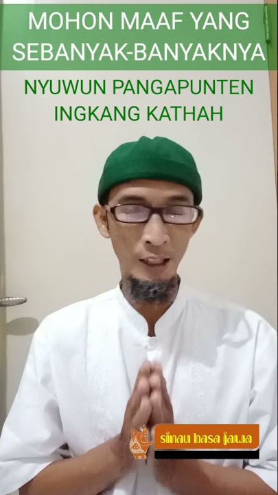 SINAU BASA JAWA # Terima kasih & mohon maaf