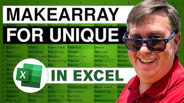 Excel - UNIQUE of Rectangular Range Using MAKEARRAY function in Excel - Episode 2416