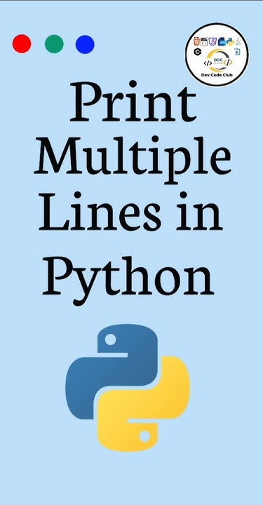 PRINT MULTIPLE LINES IN PYTHON #coding #python #viral #programming # ...