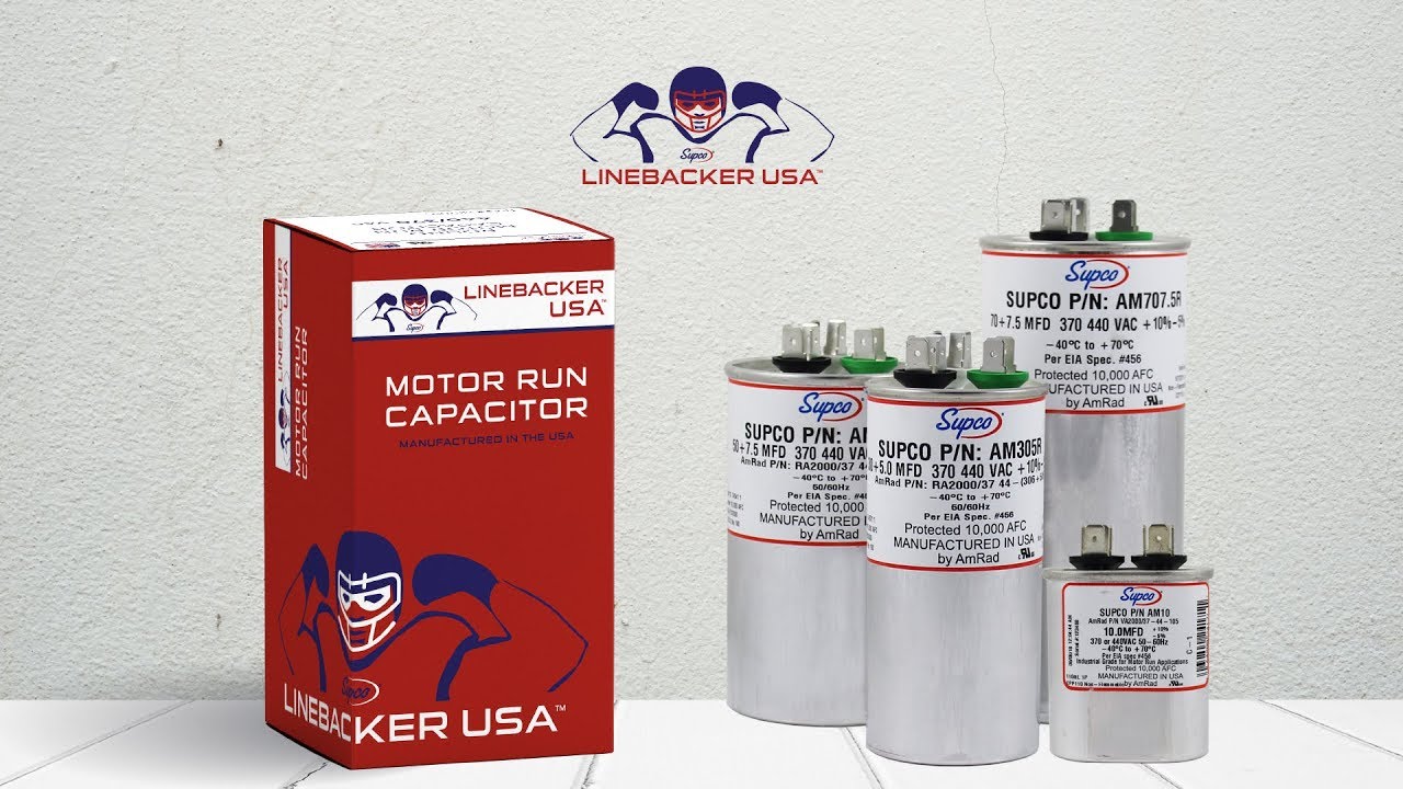 SUPCO Linebacker USA™ Motor Run Capacitors - YouTube
