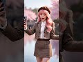 🌸 Cherry Blossom Outfit Transition (Kling 2.5 in Filmora Mobile)