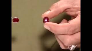 Comparing a Transparent Faceted Ruby to a Star Ruby by GIA