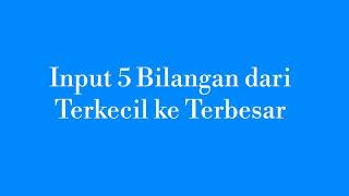 Python Urutan dari Terkecil ke Terbesar