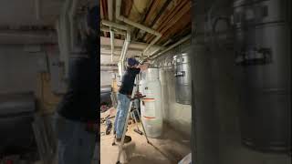 Removing Old Indirect Water Heater & Installing Heat Pump Water Heater