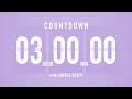 3 hours countdown flip clock timer  simple beeps  