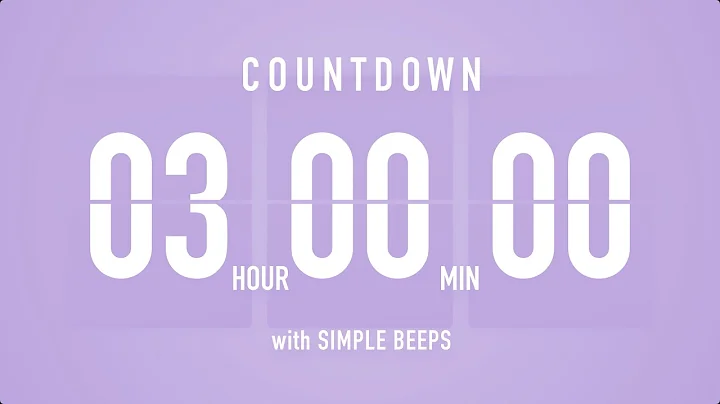 3 Hour Countdown Timer ⏳ Flip Clock with Bell Alerts 💜🔔