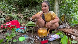 suasana pagi hari di pedesaan, membuat pepes ikan tuna bumbu cabe hijau untuk sarapan pagi