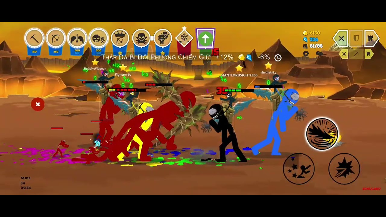 Stick Wap saga Chế độ Trận tử Triến 2v2 phần 30