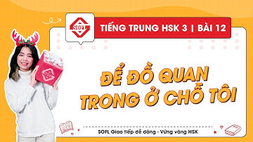 HSK 3 : Bài 12 : Để đồ quan trọng ở chỗ tôi | Từ mới, ngữ pháp, luyện tập