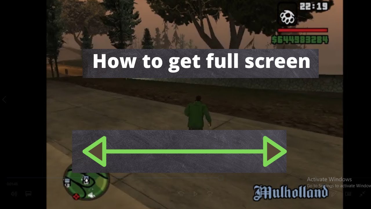 how to fix full screen problem in gta san andreas | in malayalam ...