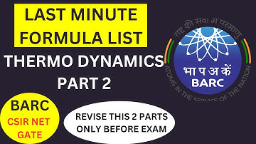 thermodynamics formula list|part 2|thermochemistry|BARC|csir net|gate