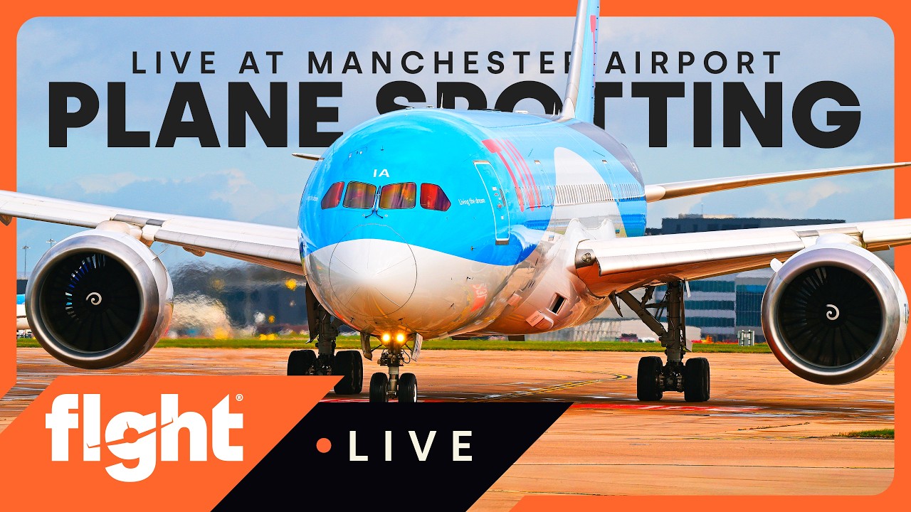 Manchester Airport LIVE 🧡 Thursday evening heavies, PIA & sunset spotting