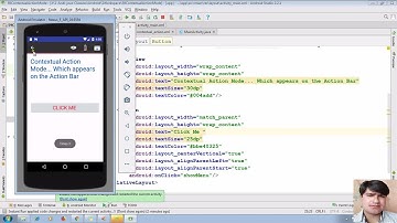 63 Contextual Action Mode in android | Back Navigation on action bar Android app development tutoria
