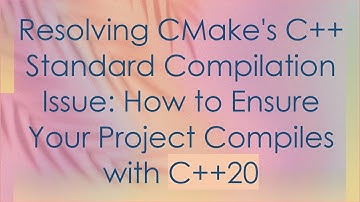 Resolving CMake
