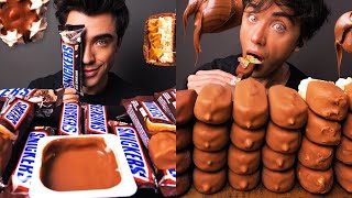 ASMR CANDY ICE CREAM BARS (SNICKERS, MAGNUM, OREO, MILKA) CHOCOLATE PARTY 먹방 Eating Sounds