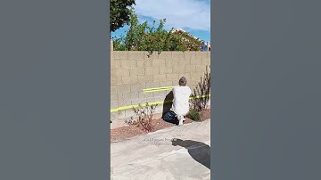 How to repair gaps in a cinder block wall.