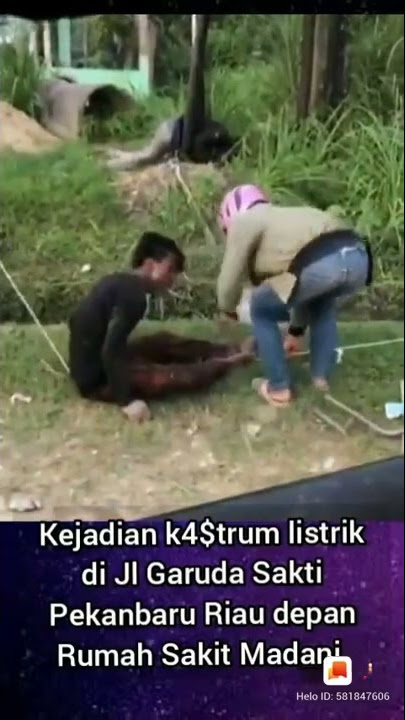 orang ini kesetrum listrik saat memasang jaringan tv