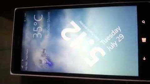 Wp8.1 Live lock screen Amazing weather animations 2