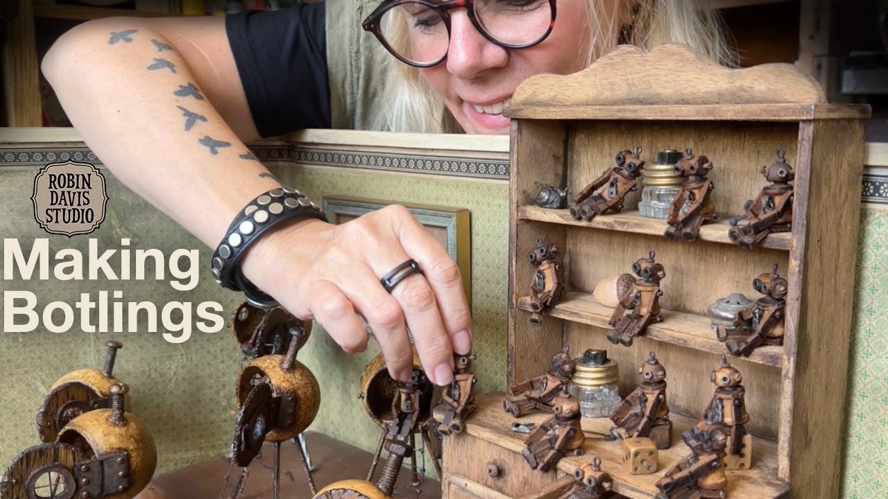 Making Tiny Handmade Robots (Botlings & Podling Houses by Robin Davis Studio)