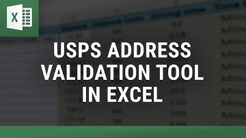 USPS Address Validation Tool in Excel