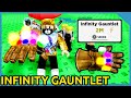 Buying the INFINITY GAUNTLET and Building the BIGGEST TOWER in Roblox Building Simulator
