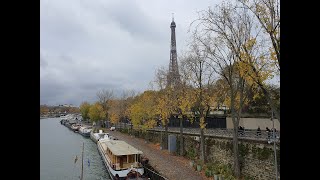 Romantic Scene : View from Paris Metro on Eiffel Tower