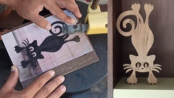 Make a simple wooden cat - scroll saw projects