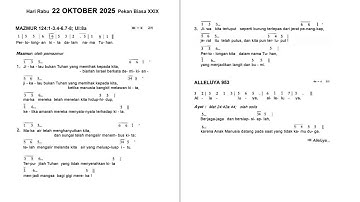 Mazmur & Alleluya Harian Rabu, 22 Oktober 2025, Pekan Biasa XXIX 🙏 