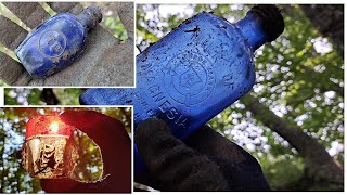 Antique Bottle Digging Dump Digging 1937 Gm, Brunswick Pharamacal Co, Valaze Farm Dump