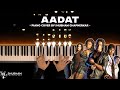 Aadat  atif aslam  juda ho ke bhi  piano cover