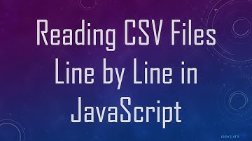 Reading CSV Files Line by Line in JavaScript
