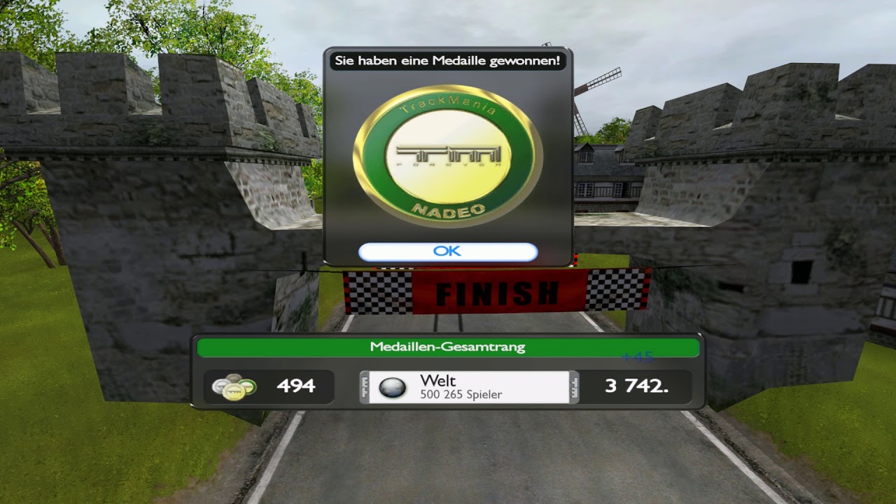Trackmania United Forever All Nadeo Medals on Green Rally Tracks
