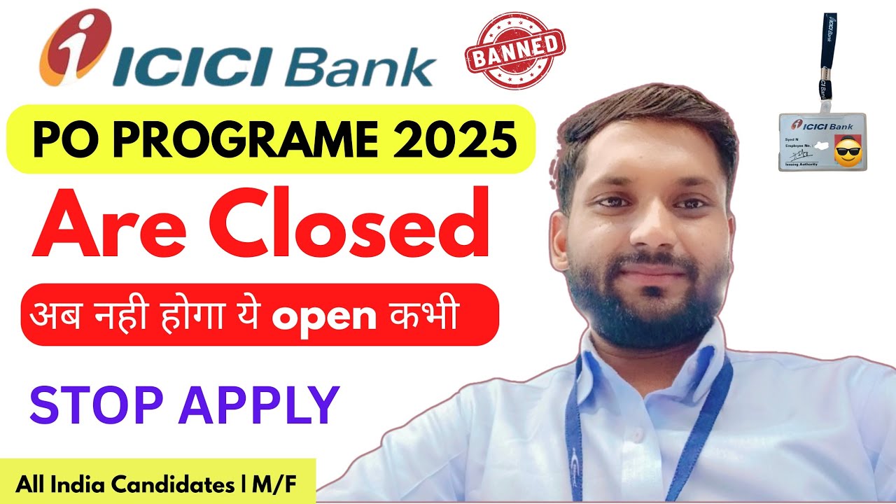 ICICI PO PROGRAM Closed 2025 | ICICI BANK PROGRAM Banned | ICICI New Update 2025 | ICICI BANK