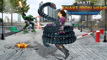 Multi Snake Iron Hero Vs Futuristic Robots