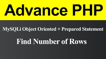 Find Number of Rows using MySQLi Object Oriented with Prepared Statement in PHP (Hindi)