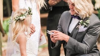 Video voorbeeld van "OUR WEDDING VIDEO!!!  *Vows to 4 year old daughter*"