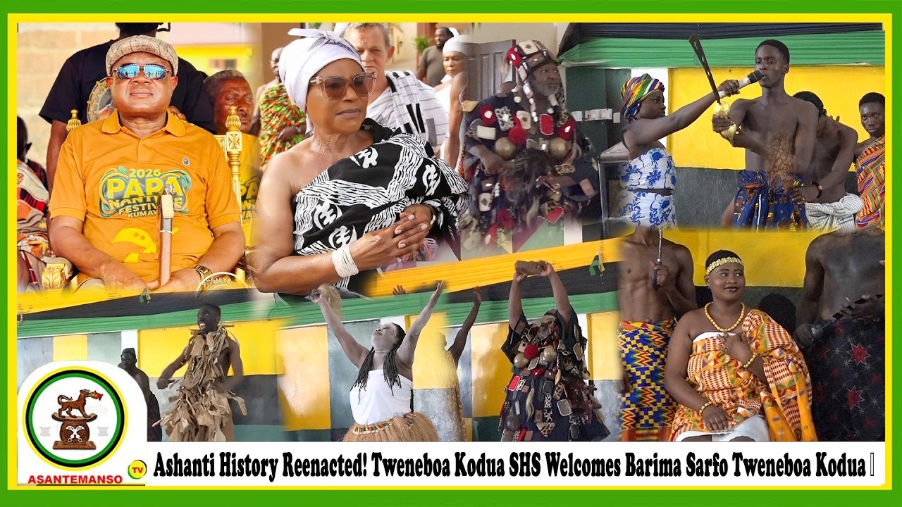 Epic🔥 Cultural Display! Tweneboa Kodua SHS Honors Barima Sarfo Tweneboa Kodua with Historic Drama